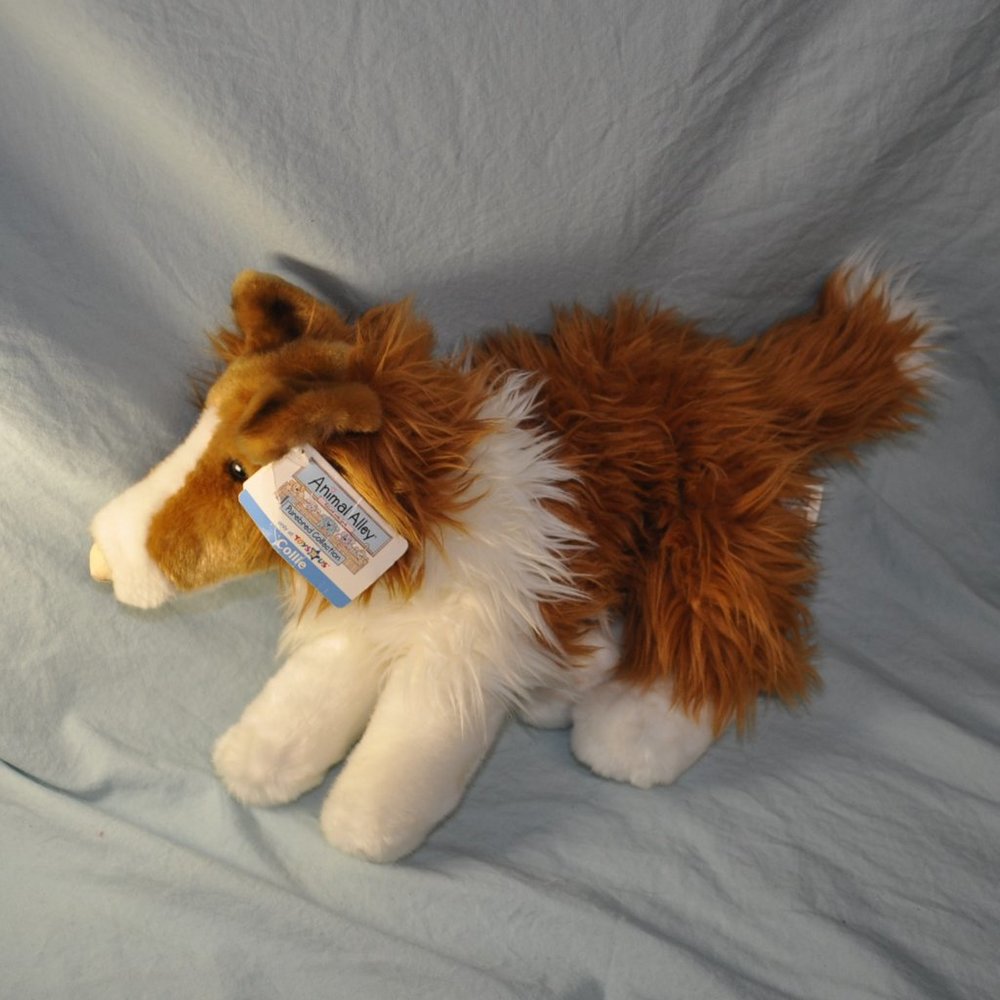 plush NWT Animal Alley collie dog stuffed animal vintage 2000 (w867)